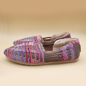 Toms Huarache Woven Slip On Flats 141214Women's Size 6.5
